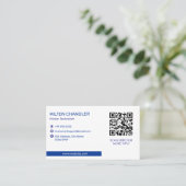 プリンタの修復ビジネス | 白いバーコードの消去 名刺 (スタンド正面)