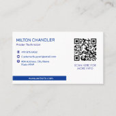 プリンタの修復ビジネス | 白いバーコードの消去 名刺 (正面)