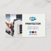 プリンタの修復ビジネス | 白いバーコードの消去 名刺 (裏面)