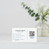 プリンタの修復ビジネス | 白シンプル写真 名刺 (スタンド正面)