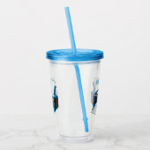 プリンタの漫画イラストレーション アクリルタンブラー (左)