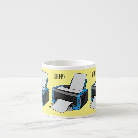 プリンタの漫画イラストレーション エスプレッソカップ (正面)