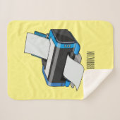 プリンタの漫画イラストレーション シェルパブランケット (正面(横))