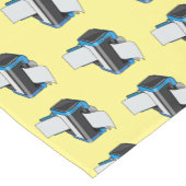 プリンタの漫画イラストレーション ショートテーブルランナー (コーナー)