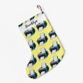 プリンタの漫画イラストレーション スモールクリスマスストッキング (裏面 (吊り時))