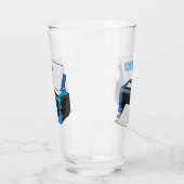 プリンタの漫画イラストレーション タンブラーグラス (左)