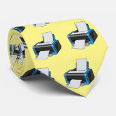 プリンタの漫画イラストレーション ネクタイ (ロール)