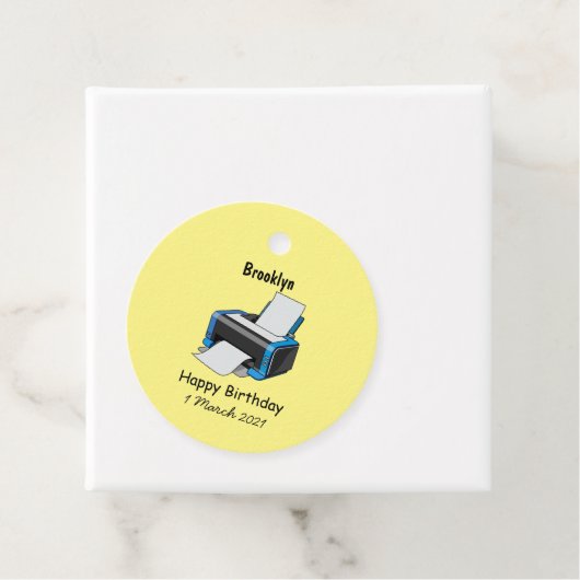 プリンタの漫画イラストレーション フェイバータグ (インサイチュ)