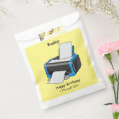 プリンタの漫画イラストレーション フェイバーバッグ (封をした状態)