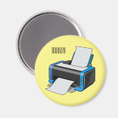 プリンタの漫画イラストレーション マグネット (正面/裏面)