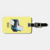 プリンタの漫画イラストレーション ラゲッジタグ (正面横)