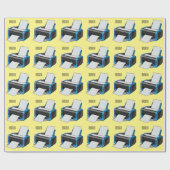 プリンタの漫画イラストレーション ラッピングペーパー (フラット)