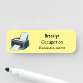 プリンタの漫画イラストレーション 名札 (インサイチュ)