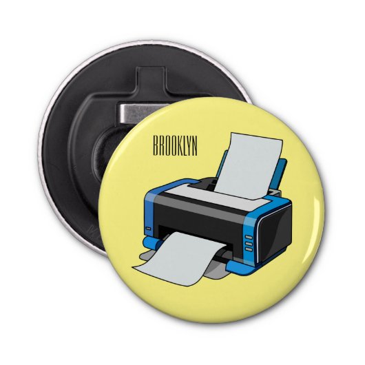 プリンタの漫画イラストレーション 栓抜き (正面)