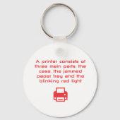 プリンタオタク系のーのジョーク キーホルダー (正面)