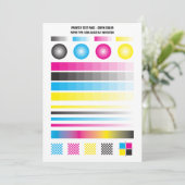 プリンタテストページのCMYKグラデーション線 招待状 (スタンド正面)