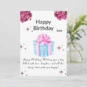 プリンタブルハッピーバースデーカード 招待状 (スタンド正面)