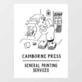 プリンターおよび印刷サービス会社 ウィンドウサイン (シート)