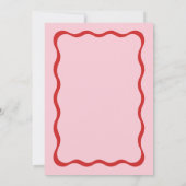 プリンターで印刷できるピンクと赤のドレス当てゲーム 結婚式前パーティー 招待状 (裏面)