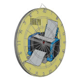 プリンターの漫画イラスト ダーツボード (正面左)