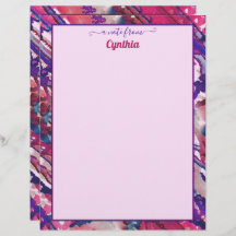 プリンターサイズの紫とピンクの抽象芸術水色