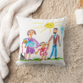 プリントこの装飾用クッションに対する子どものスケッチ クッション (ブランケット)