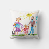 プリントこの装飾用クッションに対する子どものスケッチ クッション (正面)