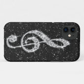 プリントされたきらめくダイヤモンドの音符 Case-Mate iPhoneケース (裏面(横))