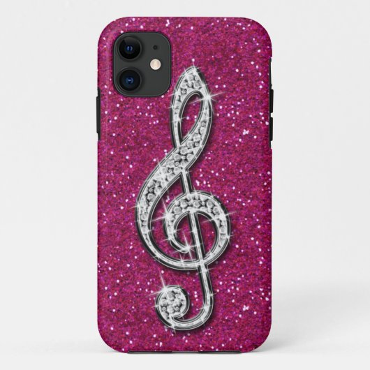 プリントされたきらめくダイヤモンドの音符 Case-Mate iPhoneケース (裏面)