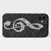 プリントされたきらめくダイヤモンドの音符 Case-Mate iPhoneケース (裏面(横))