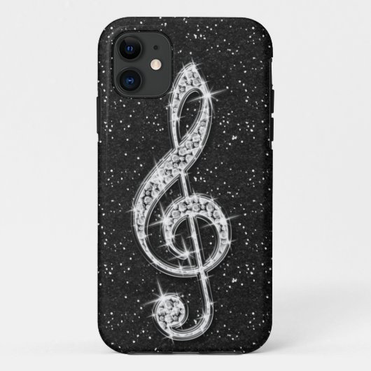 プリントされたきらめくダイヤモンドの音符 Case-Mate iPhoneケース (裏面)