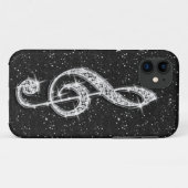 プリントされたきらめくダイヤモンドの音符 Case-Mate iPhoneケース (裏面(横))