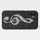 プリントされたきらめくダイヤモンドの音符 Case-Mate iPhoneケース (裏面(横))