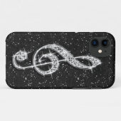 プリントされたきらめくダイヤモンドの音符 Case-Mate iPhoneケース (裏面(横))