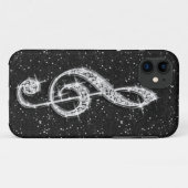 プリントされたきらめくダイヤモンドの音符 Case-Mate iPhoneケース (裏面(横))