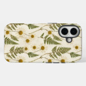 プリントされたデイジーとシダの植物画 古典的な植物標本 i Case-Mate iPhoneケース (裏面 (横))