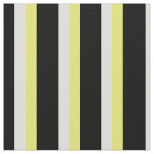 プリントされたファブリック、ブラック&ホワイト&イエロー