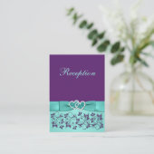 プリントされたボーアクア、紫の披露宴エンクロージャカード エンクロージャーカード (スタンド正面)