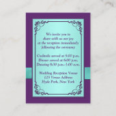 プリントされたボーアクア、紫の披露宴エンクロージャカード エンクロージャーカード (裏面)