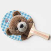 プリントされた子供のピンポンボール – Teddy bear 卓球ラケット (横)