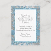 プリントされた弓 - ウィンター ワンダーランド バット ミッツヴァー 挿入ページ エンクロージャーカード (裏面)