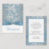 プリントされた弓 - ウィンター ワンダーランド バット ミッツヴァー 挿入ページ エンクロージャーカード (正面/裏面)