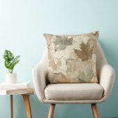 プリントされた葉の調和 - ビンテージ植物画 (4) クッション (椅子)