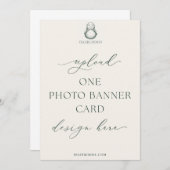 プリントされた5x7インチフォトバナーカードデジブッダデザイン 招待状 (正面/裏面)