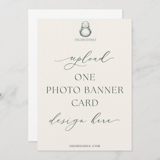 プリントされた5x7インチフォトバナーカードデジブッダデザイン 招待状 (正面/裏面)