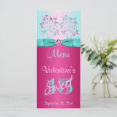 プリントされたBOWピンク、アクアフローラスイート15メニューカード メニュー (スタンド正面)