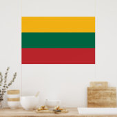 プリントとリトアニア国旗 ポスター (キッチン)