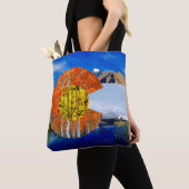 プリントのキャンバスのバッグをくまなくコロラド州の旗 トートバッグ (クローズアップ)