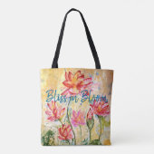 プリントのトートをくまなく至福のはす花の芸術 トートバッグ (裏面)