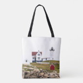 プリントのトートバックをくまなくこぶの灯台 トートバッグ (裏面)